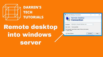 How to remote desktop into windows server