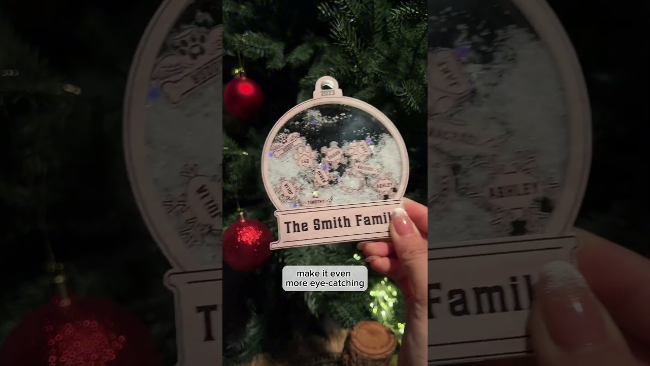 2023 Snow Globe Family | Personalized 3 Layered Christmas Shaker Ornament