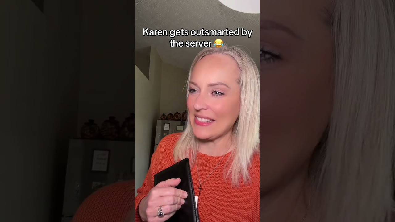 Karen gets outsmarted by server 😂 #restaurant #storytime #story #karen #pov #customerservice 