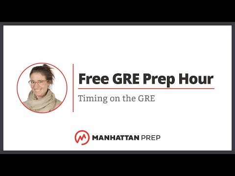 Free GRE Prep Hour: Timing on the GRE