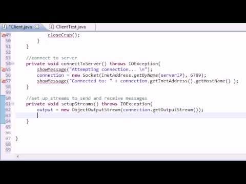 Intermediate Java Tutorial   053   Setting Up the Client Streams