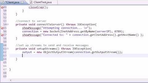Intermediate Java Tutorial   053   Setting Up the Client Streams