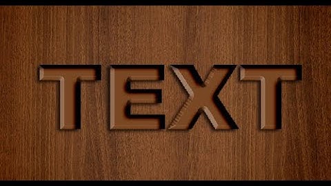 Photoshop Tutorial || Cutting Wood Text / Logo Effect