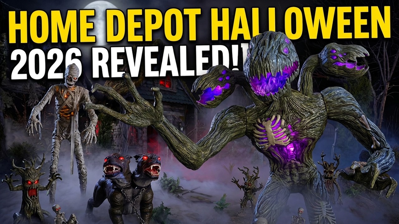 Video thumbnail — Home Depot Just Released MASSIVE Halloween Animatronics for 2026 and They're Insane