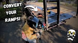 Ultimate Car Hauler Build (Part 2) | Folding Trailer Ramp Conversion