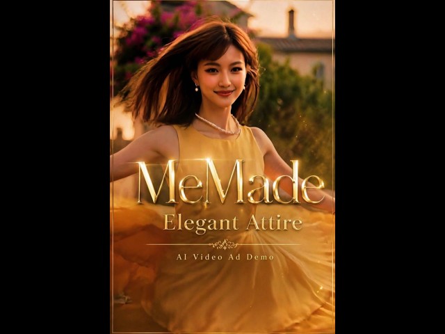 AI影片製作、AI廣告、影音剪輯後製 - AI服飾品牌形象廣告。MeMade │Elegant Attire。南歐復古名伶風（Vintage Riviera Style）  #ai廣告  #aivideo
