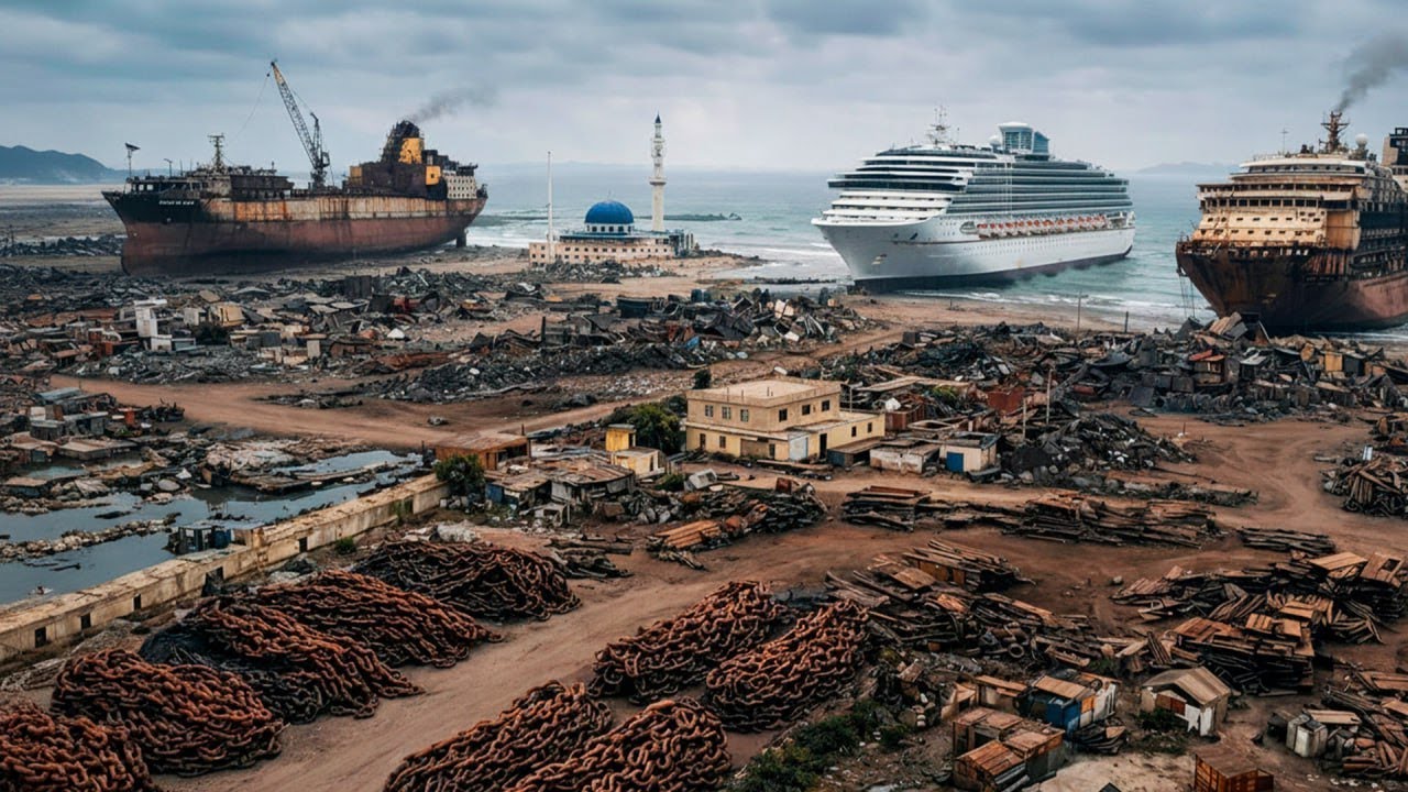 How Asia Recycles Massive Abandoned Ships From Europe Inside Giant ...