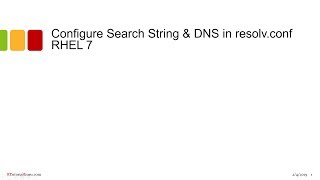 Configure Search suffix and Nameserver in resolv conf RHEL 7