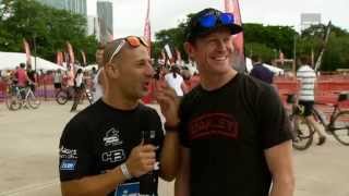 Scott Dixon and Tony Kanaan Compete in the Ironman 70.3 Miami