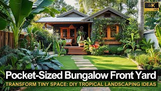 Transform Your Tiny Space: DIY Tropical Pocket-Sized Bungalow Front Yard Landscaping Ideas screenshot 5