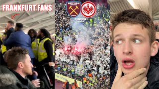 FRANKFURT FANS KICK OFF IN HOME END vs WEST HAM vlog