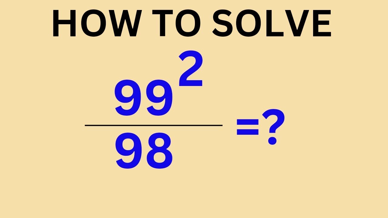 can you solve this problem.a nice math problem - YouTube