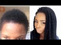 NO CORNROWS INDIVIDUAL CROCHET JUMBO TWIST ON SHORT 4C NATURAL HAIR/