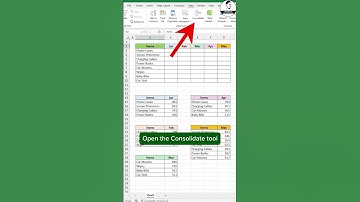 Compile Data in Excel with One Click | Consolidate Tool #shorts