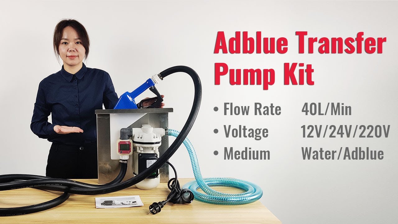 40LPM Flow Rate Electric Adblue Def Transfer Pump Kit for IBC - YouTube