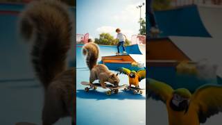 Ai generated videos Squirrel skating #aishorts #ai #aicontent #aigenerated #aishorts #aivideos