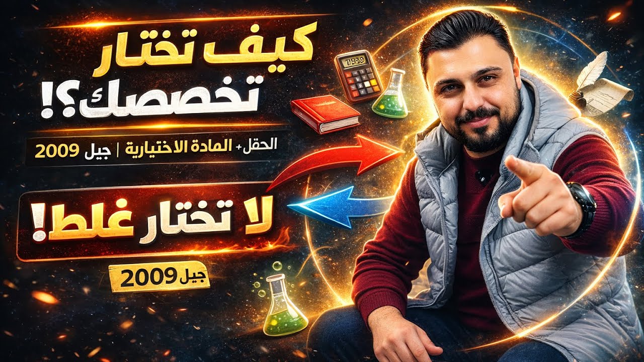 كيف تختار حقلك مع المادة الاختيارية 🔥 || اهم فيديو في حياة طالب 2009 👌