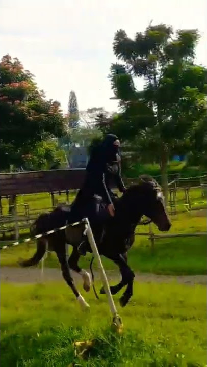 horseback Archery with black beauty