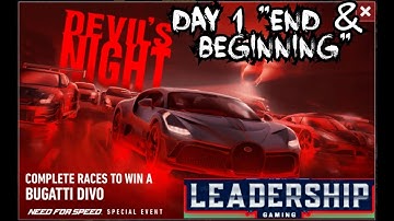 NFS NOLIMITS | BUGATTI DIVO | DAY 1 - END & BEGINNING | DEVIL