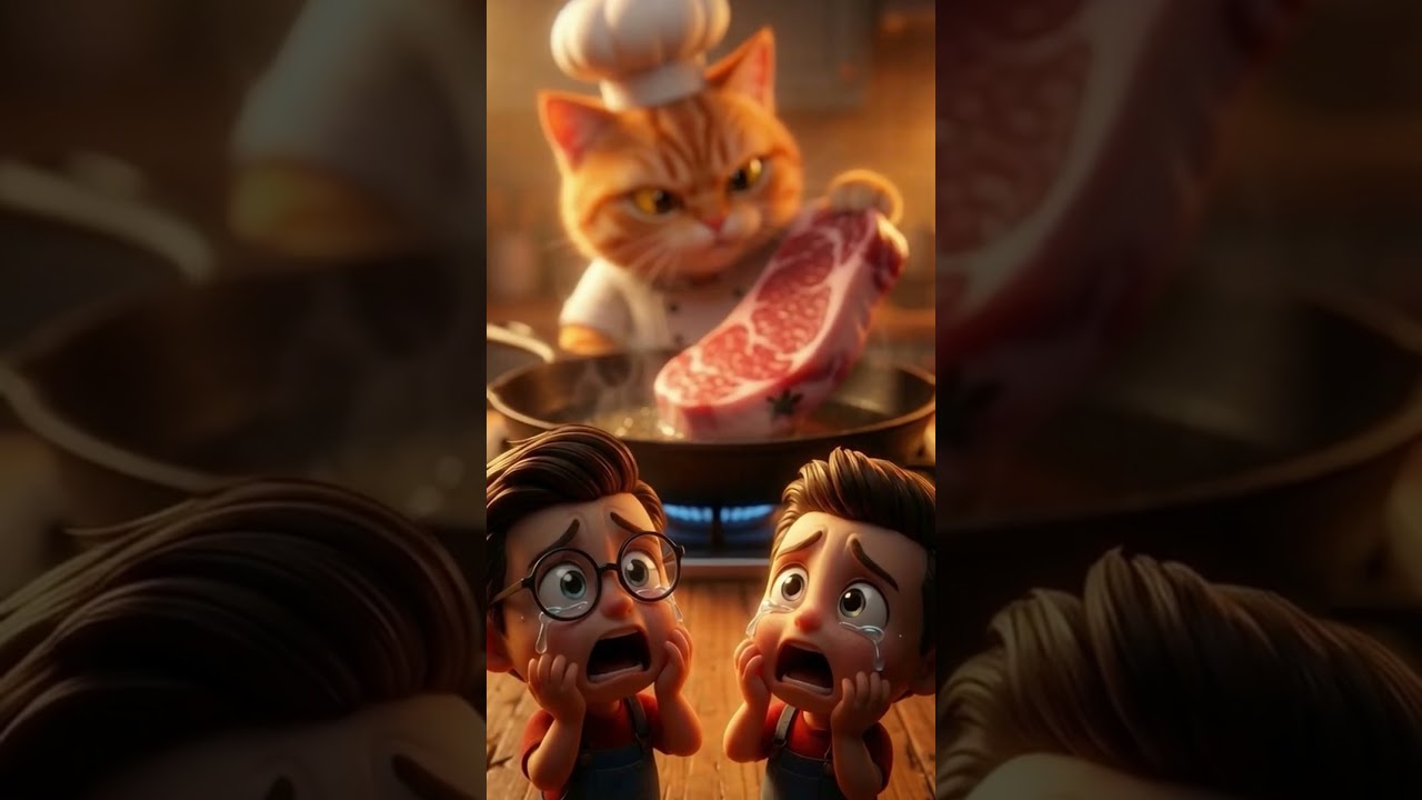 Evil Chef Cat Cooks Tiny Humans 💀🔥