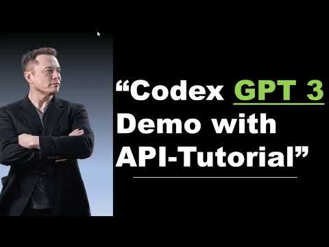 GPT 3 Codex  Demo with API-Tutorial #GPT3