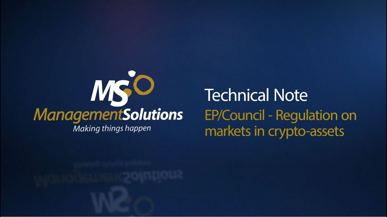 Regulation on markets in crypto-assets