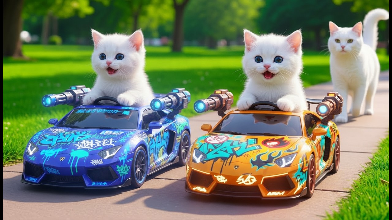 Mama Cat Trims Fur on the Farm and Makes Tiger Hat For Kittens At Home🐾🎩🐯🐱