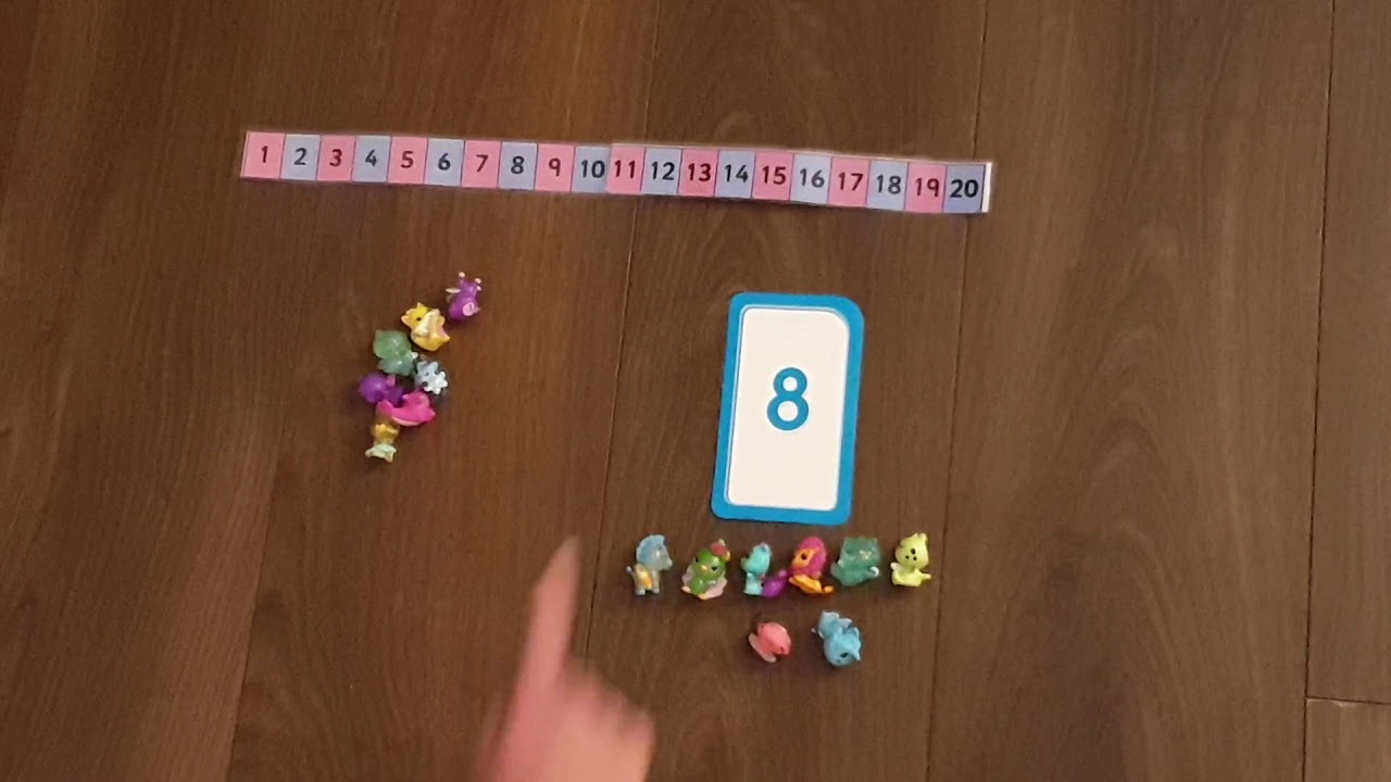 Reception Maths - Counting and matching to numbers 2 - YouTube