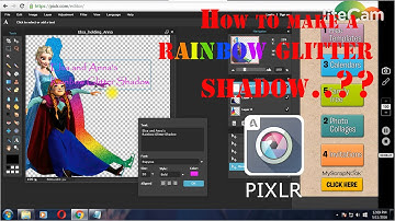 The Ambitious Girl- How to make a Rainbow Glitter Shadow on Pixlr | Tutorial