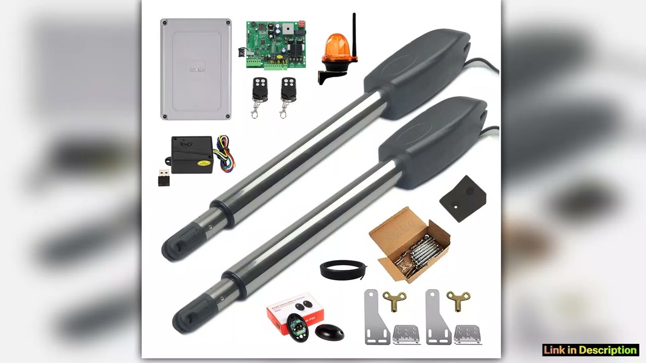 WiFi Controls PKM C02 HeavyDuty Solar Dual Automatic Gate Opener Kit for Swing Gates Up to 16 Feet