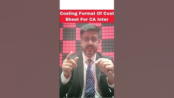 Costing Format Of Cost Sheet #shorts #costingcommando