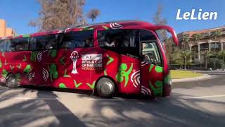 Can 2025 Arrivée De Léquipe Dalgérie À Marrakech Avant Le Quart De Finale Face Au Nigeria