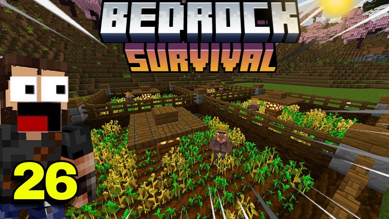 A MELHOR FARM de TRIGO 100% AUTOMÁTICA na SÉRIE do MINECRAFT BEDROCK 1. ...