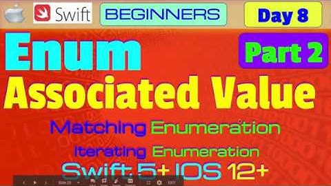 IOS, Swift 5, Interview Theory, Tutorial, #08 P2: Enumeration ( Associated Values )