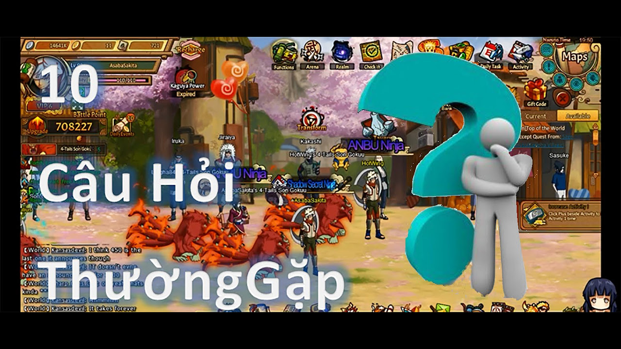 Cửu Vĩ Naruto Online - 10 Câu Hỏi Người Chơi Hay Thắc... - youtube