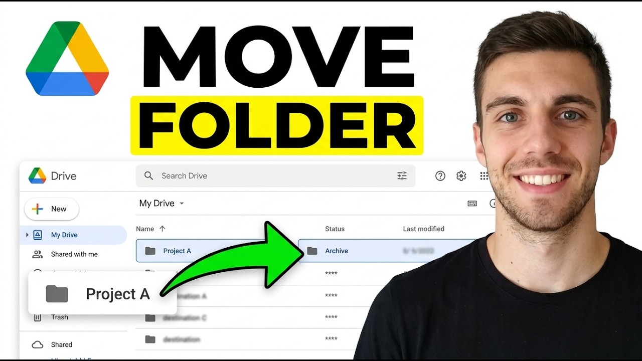 How to Move Google Drive Folder to Another Folder (Move Easily) - YouTube
