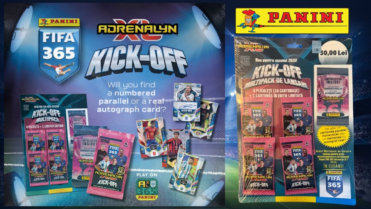 Panini KICK-OFF FIFA 365 2026 Adrenalyn XL cards | Review | Packs opening
