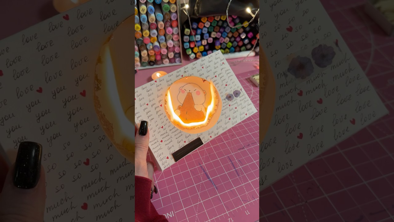 Идея эффектной открытки🔥 #идеяоткрытки #открытки #card #cardideas #artwork #giftideas #идеяподарка