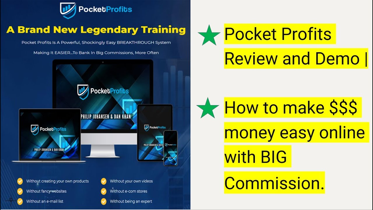 Pocket Profits Review and Demo | How to make $$$ money easy online with BIG Commission.