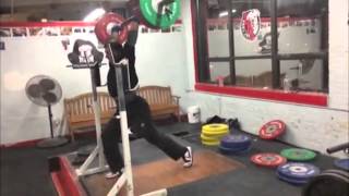 Steve 300lb FAT BAR Split Jerk
