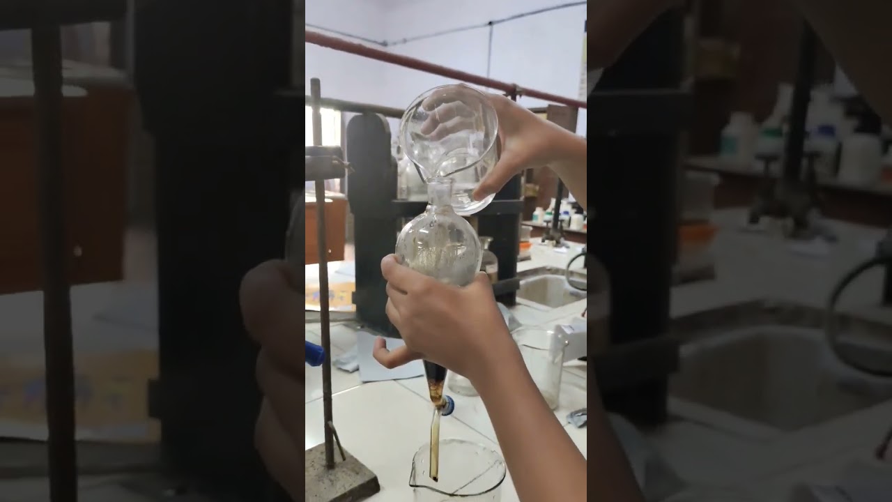 Chemistry experiments extraction of caffeine crystal  