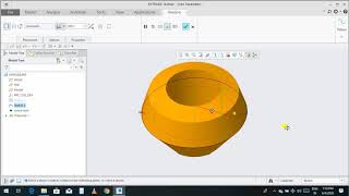 # CREO REVOLVE COMMAND | CREO PARAMETRIC 5.0 | TUTORIAL - 4 , BY - KRISHNA