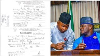 Incredible! See the school fee receipt of Yahaya Bello's child in advance till 2035
