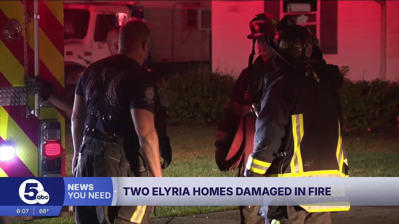 Large house fire damages two homes in Elyria - YouTube