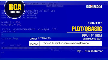 PLDT/QBASIC-2: , Types of programming language  By Dinesh Kumar, Date: 17-11-2021