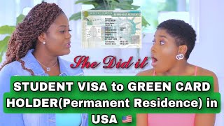 International student (F1 visa) transitions to Permanent Residence (green card) in USA. screenshot 1