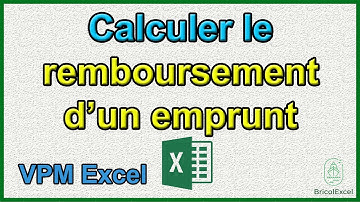 Comment calculer le remboursement d un emprunt - Formule vpm Excel