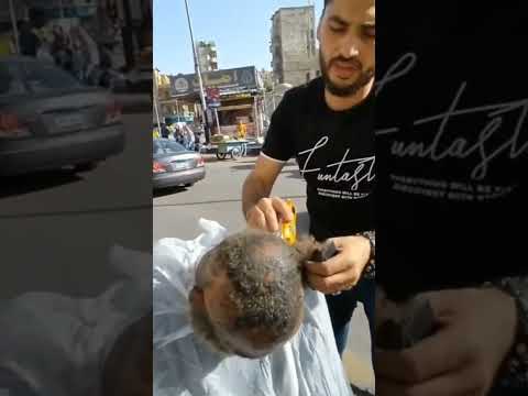 ايه رايك في التجربة دي حلاق الغلابه في الشارع