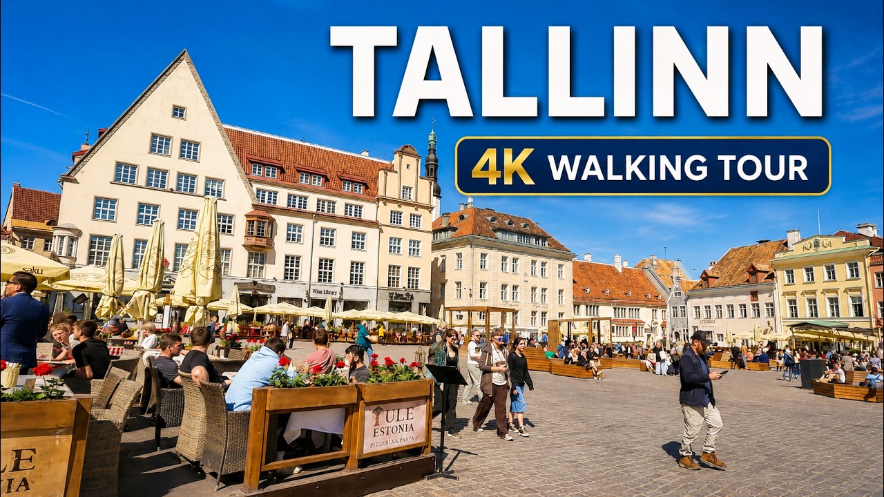 Tallinn, Estonia 🇪🇪 Walking Tour 4K | Through Tallinn’s Beautiful Medieval Heart