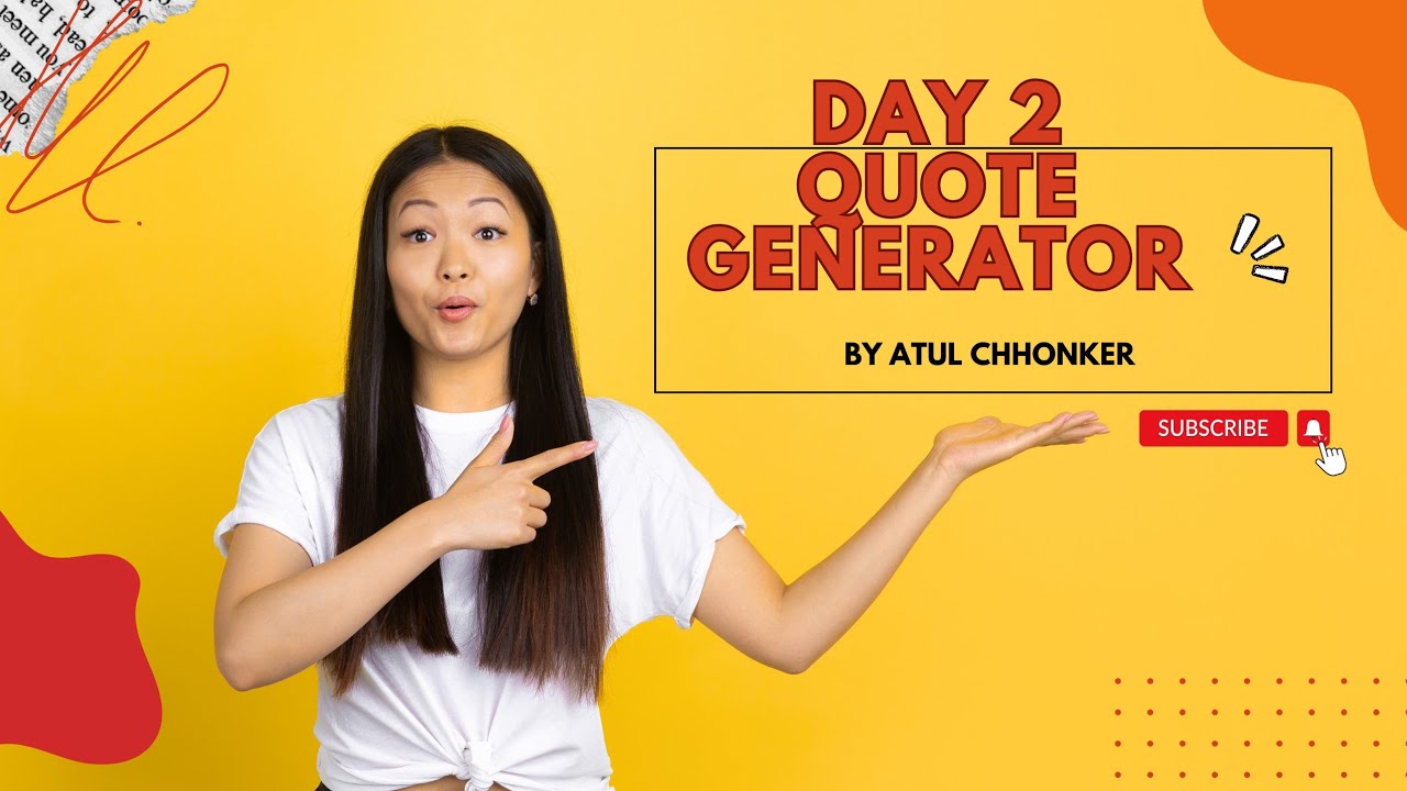 Day2 Quote Generator | 30 day challenge | Using Html,Css,Javscript | by Atul Chhonker